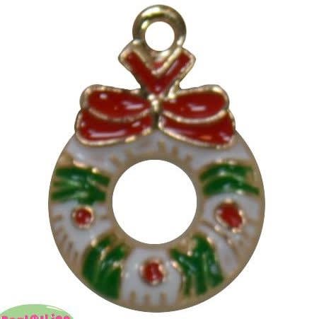 Enamel Christmas Wreath Charm