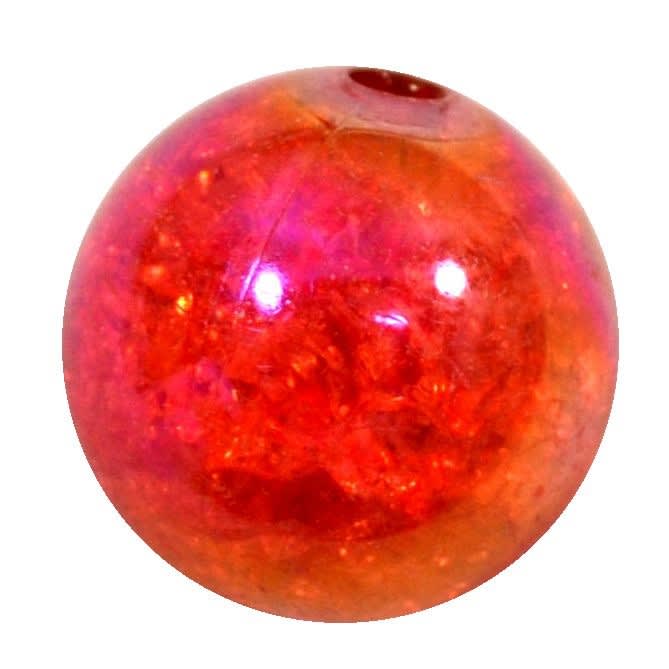 20mm Red Crackle Bubblegum Bead
