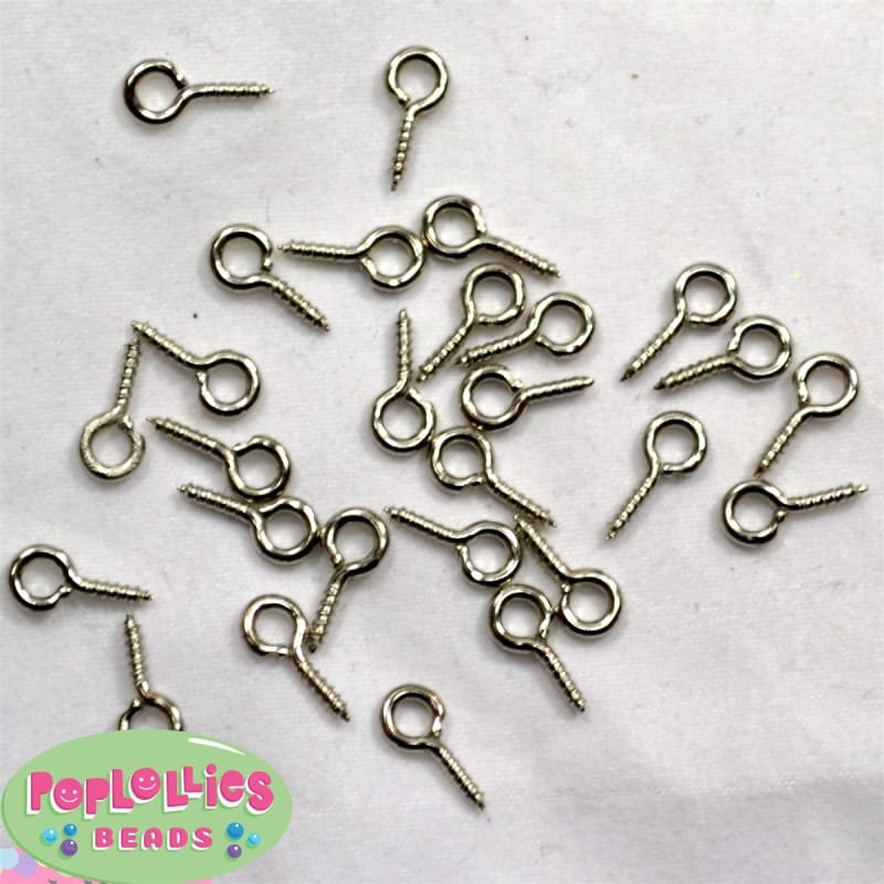 11mm x 5 mm silver eyelet screws