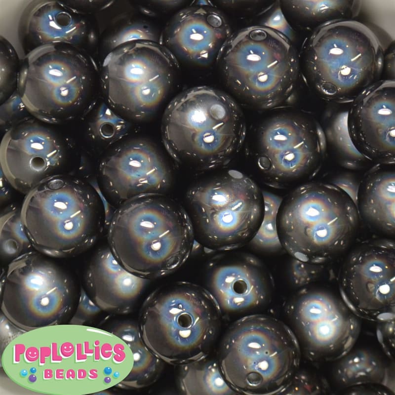 20mm Black Illusion Style Acrylic Bubblegum Bead