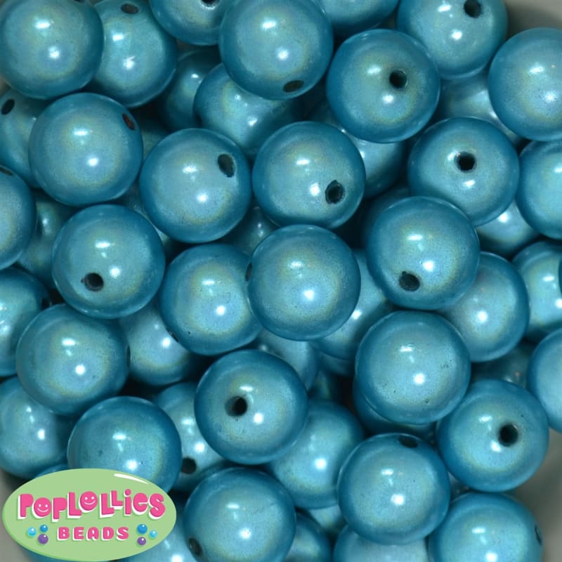 20mm Light Blue Illusion Style Acrylic Bubblegum Bead
