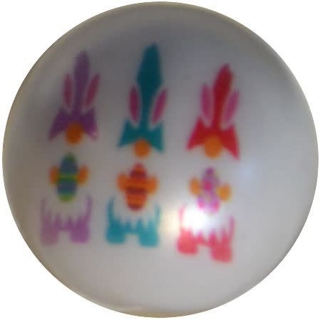 20mm Easter Gnome Print Bubblegum Beads