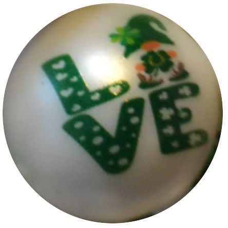 20mm Irish Style Leprechaun and Love Print Beads