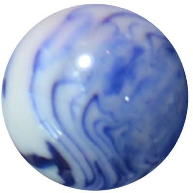 20mm Royal Blue Marble Acrylic Bubblegum Bead