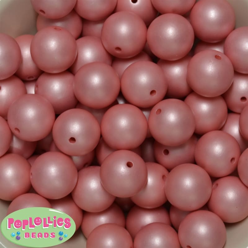 20mm Matte Coral Acrylic Bubblegum Beads