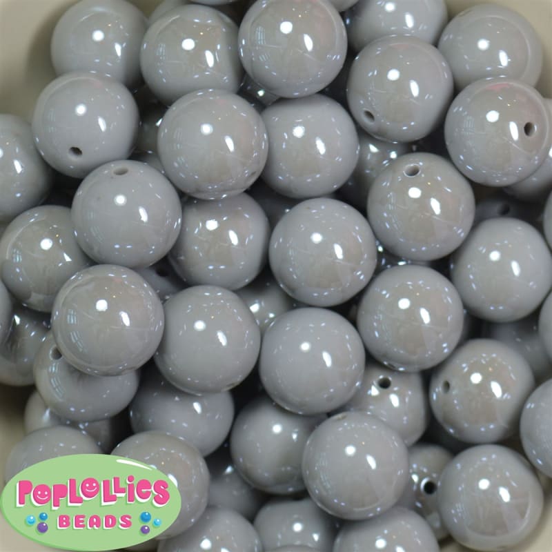 20mm Gray Miracle AB Acrylic Bubblegum Beads