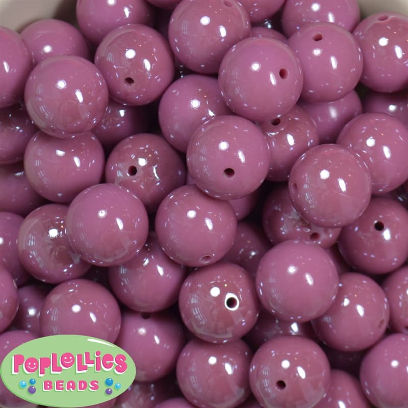 20mm Mauve Miracle AB Acrylic Bubblegum Beads