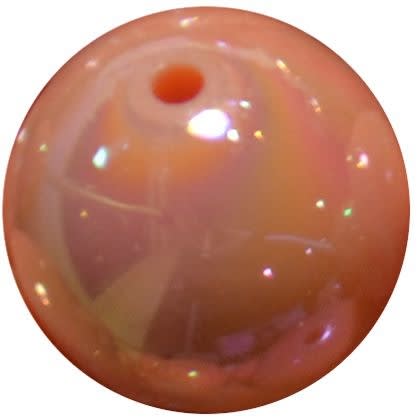 20mm Peach Miracle AB Acrylic Bubblegum Beads