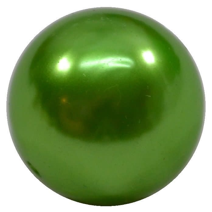 20mm Lime Green Faux Acrylic Pearl Bubblegum Beads