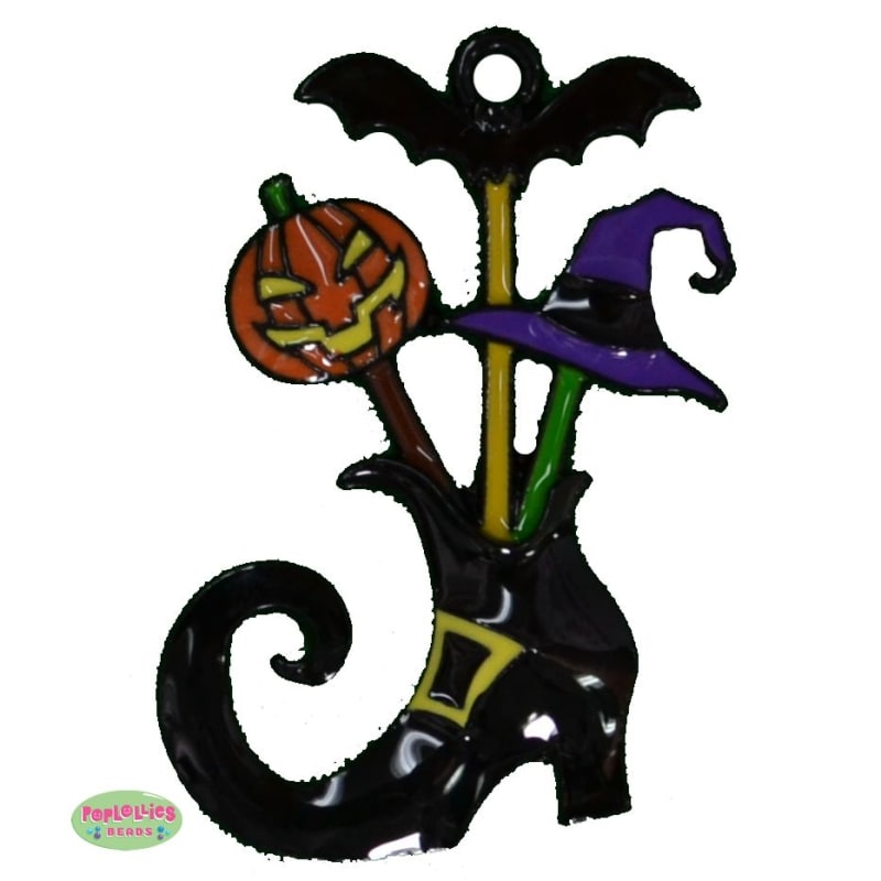 Halloween Boot Enamel Pendant
