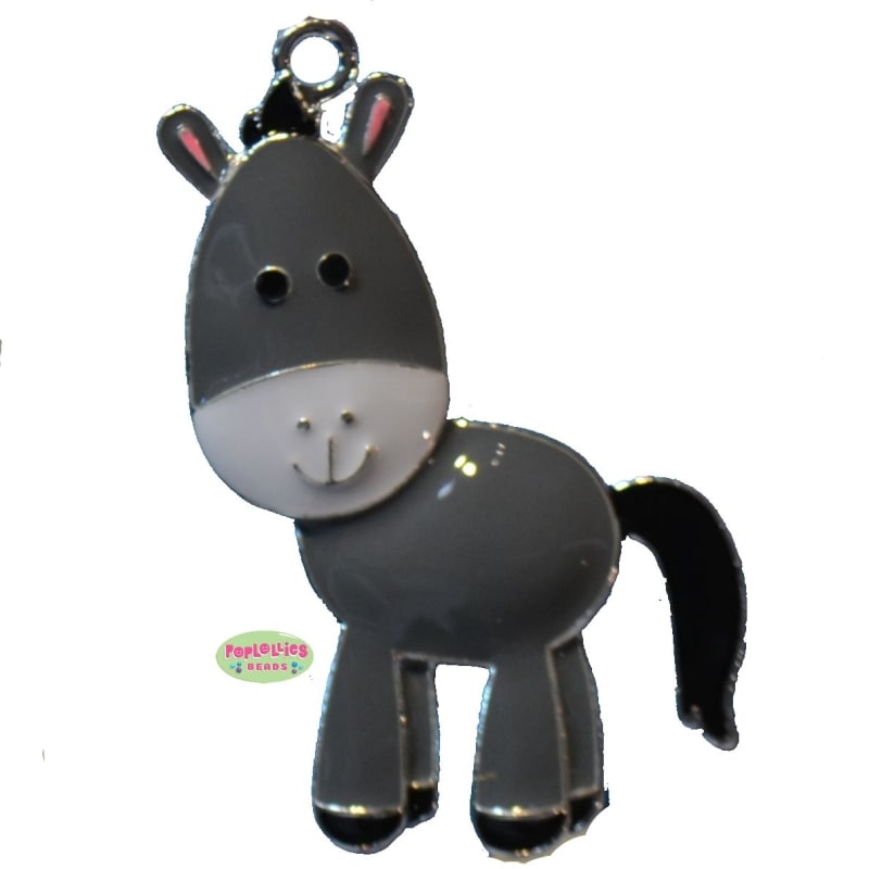 Adorable Donkey Enamel Pendant