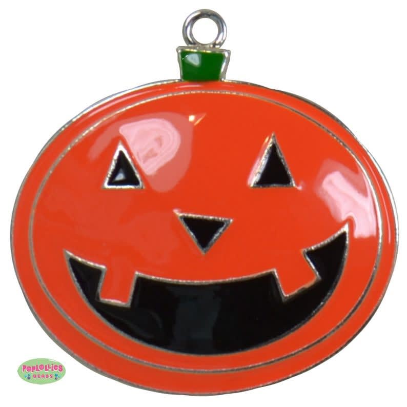 Jack-O-Lantern Enamel Pendant