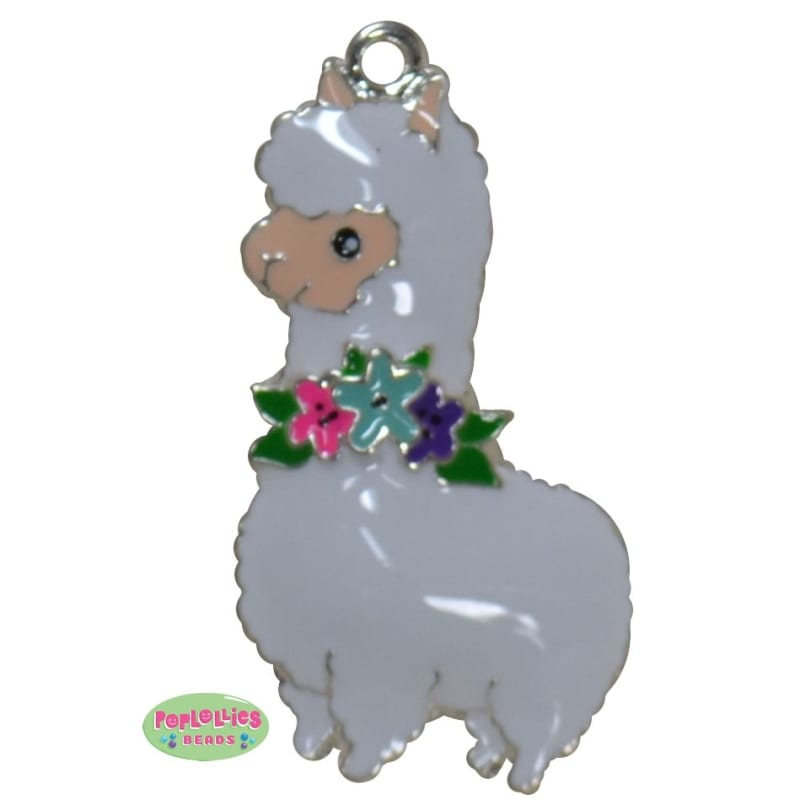Enamel Mama Llama Pendant