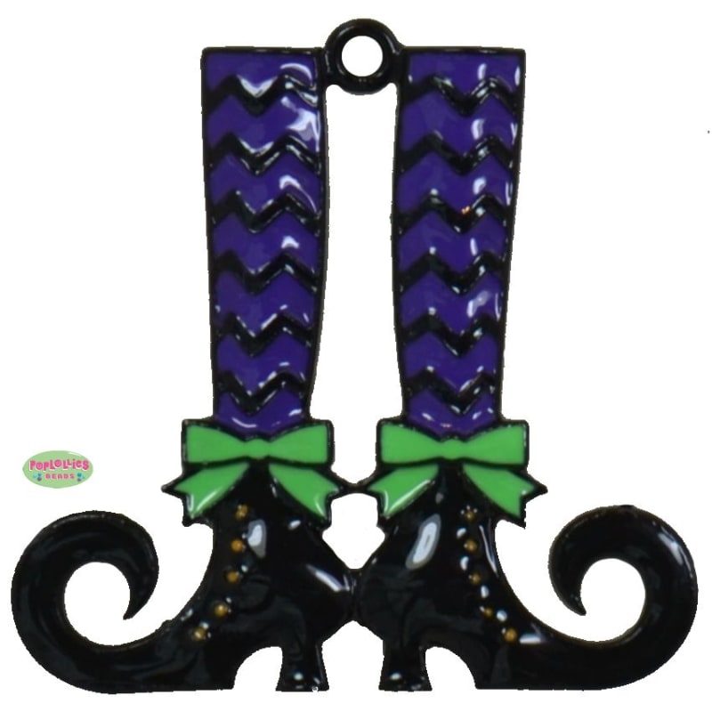 Enamel Witch's Shoes Pendant