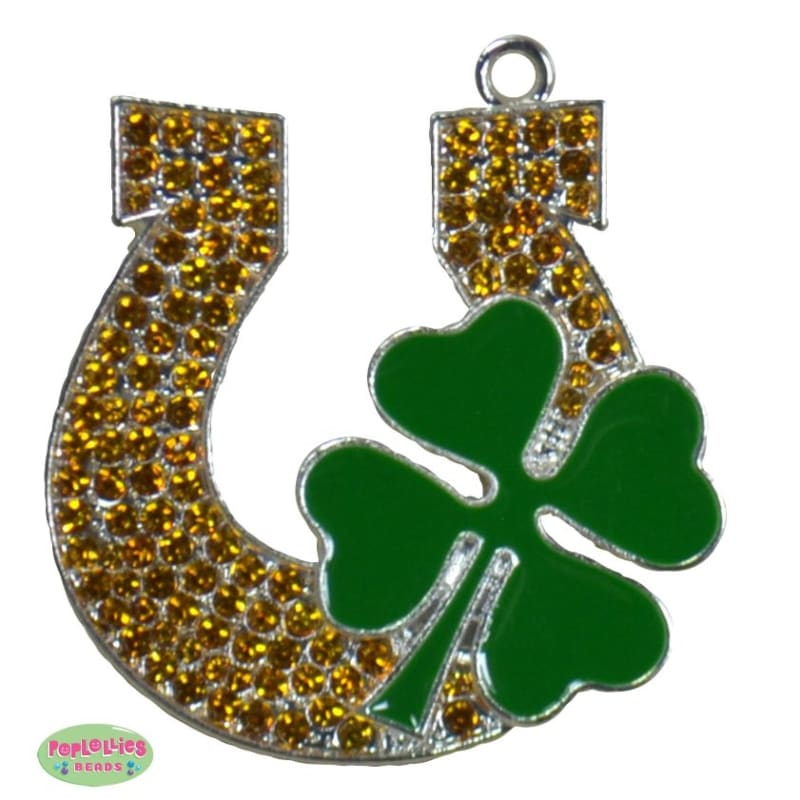 Enamel Lucky Horseshoe Pendant 35mm x 35mm