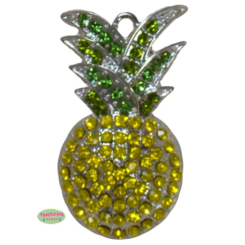 Pineapple Rhinestone Pendant 48mm x 33mm