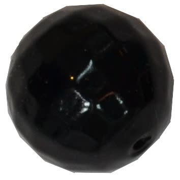 20mm Black Facet Acrylic Pearl Bubblegum Beads