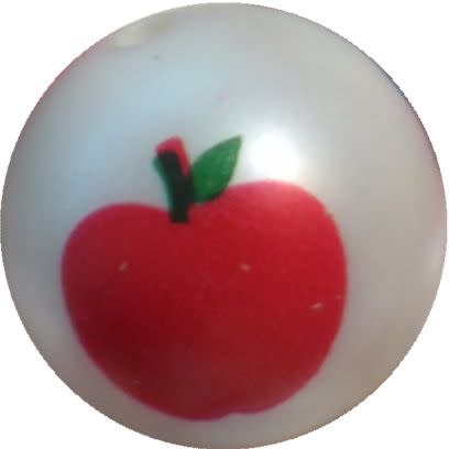 20mm Apple Print Beads