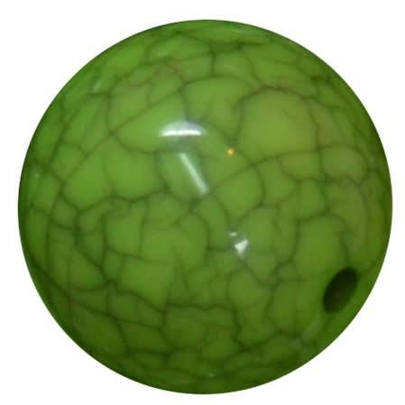 20mm Lime Green Gator Egg Bubblegum Bead