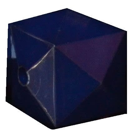 20mm Solid Navy Blue Cube Bubblegum Bead