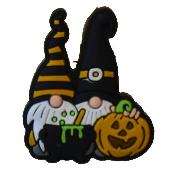 Adorable Buddy Gnomes with Pumpkin Silicone Focal Bead