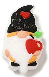 28mm Teacher Gnome Silicone Focal Bead