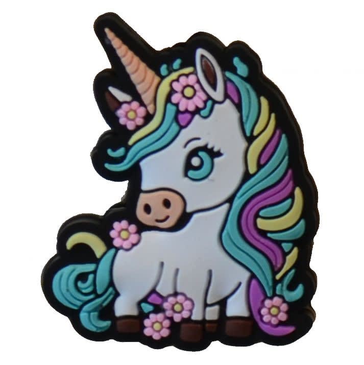 Colorful Unicorn Silicone Bead