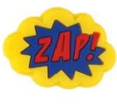 Bright Cartoon "ZAP"  Silicone Bead