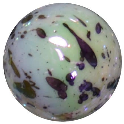 20mm White Splattered Miracle AB Acrylic Bubblegum Beads