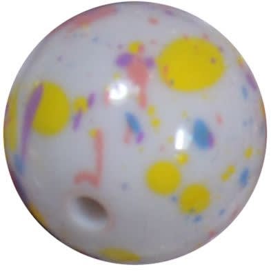 20mm Pastel Splattered Miracle AB Acrylic Bubblegum Beads