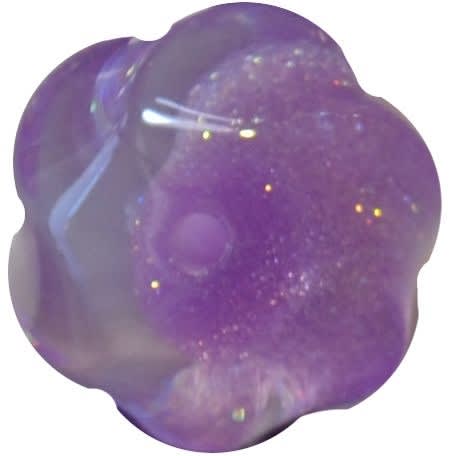 20mm Clear Lavender Swirl Glitter Acrylic Bubblegum Beads