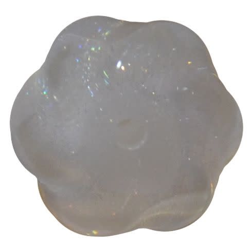20mm Clear White Swirl Glitter Acrylic Bubblegum Beads