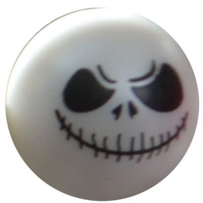 20mm Zombie Print on a White Matte Bead