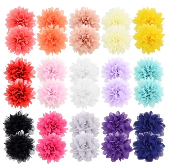 Chiffon Flower Clip
