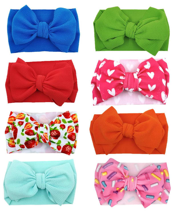 photo of Oversized Turban Knotted Baby Girl Bow Headband