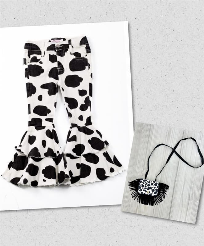Animal Print Denim Flares