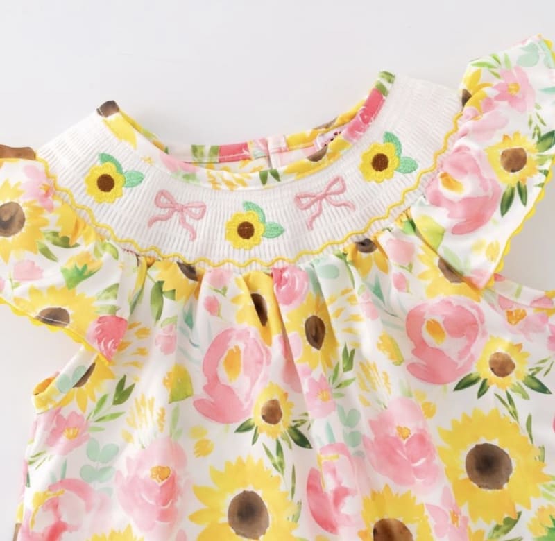 Smocked Sunflower Dress