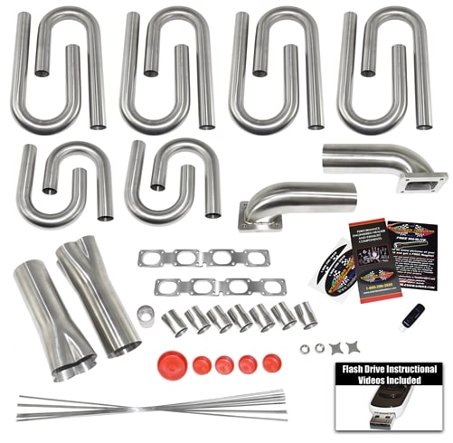 SBC LT5 32-Valve Custom Turbo Header Build Kit