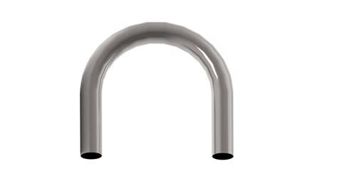 2.0" OD x 180 Degree U-Bend x 6.0" CLR CP2 Titanium Mandrel Bend- 0.050" Thick 2.0" OD x 180 Degree U-Bend x 6.0" CLR CP2 Titanium Mandrel Bend- 0.050" Thick