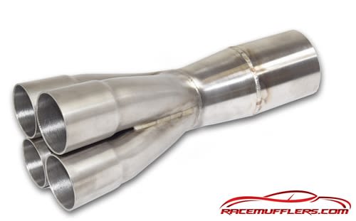 4 into 1 Stainless Transitional Exit Merge Collector