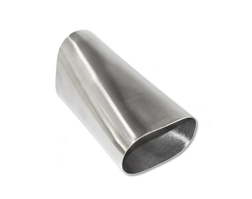 3" Stainless Oval Exhaust 90 Degree Twist