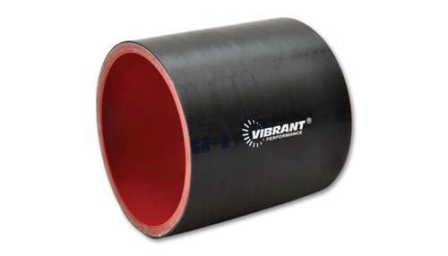 Vibrant 2726 Straight Hose Coupler, 1.25" I.D. x 3" long - Black