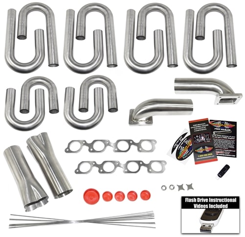 Custom Turbo Header Build Kit that fits a Sonny's 5.3" Spaced Head