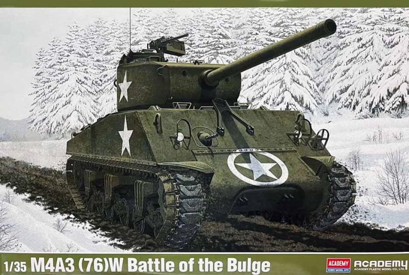 Academy #13500 1/35 M4A3 (76)W Sherman Battle of the Bulge