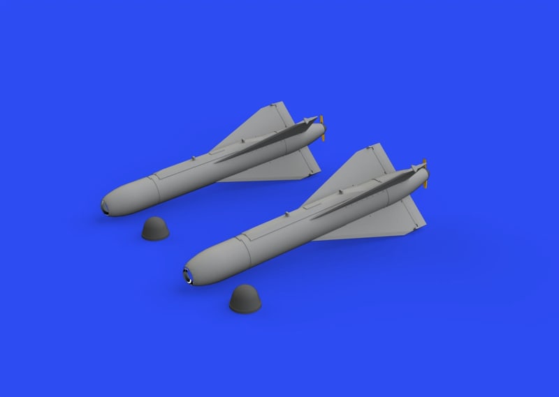 Photo of actual scale model resin AGM-62 Walleye Missiles for scale model aircraft.