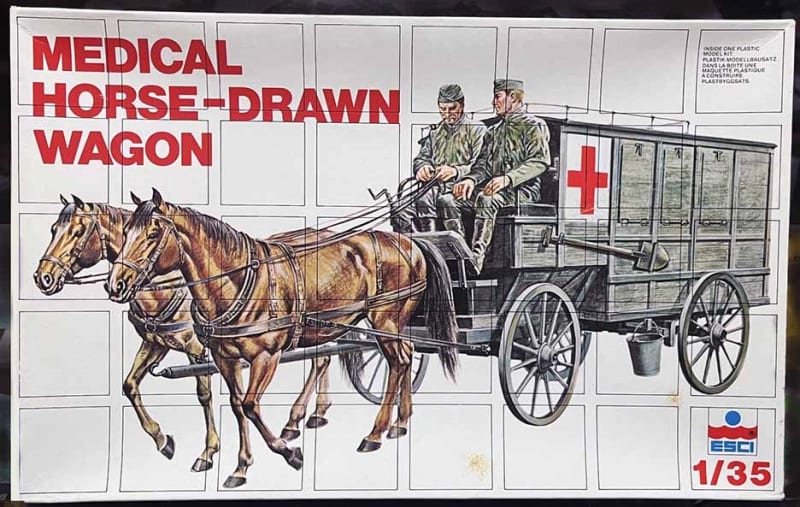 Esci #5014 1/35 Medical Horse-Drawn Wagon