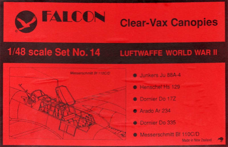 Falcon Canopy #14 1:48 WWII Luftwaffe