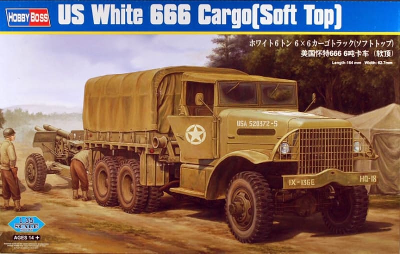 Hobbyboss 1:35 US White 666 Cargo Hard Top – Maquette Militaire US 83801 Avec Pièces Photo-Échouées