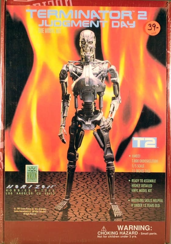 Photo of vinyl scale model figure of T-800 Terminator Endoskeleton from Judgement Day.