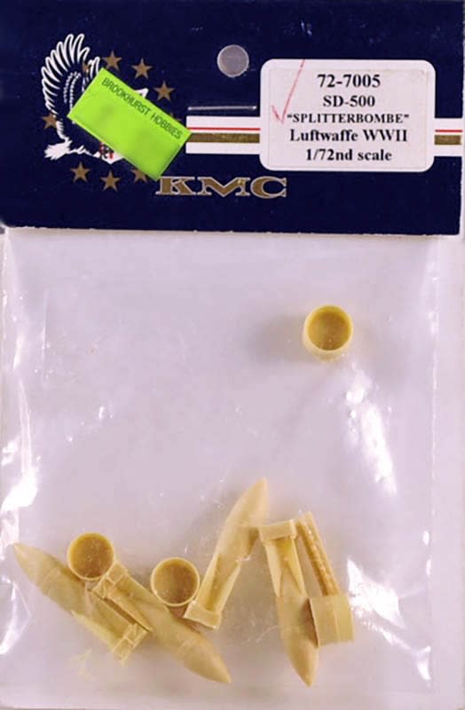 KMC Resin 1/72 SD-500 Splitterbombe Luftwaffe WWII - #72-7005 KMC Resin 1/72 SD-500 Splitterbombe Luftwaffe WWII - #72-7005
